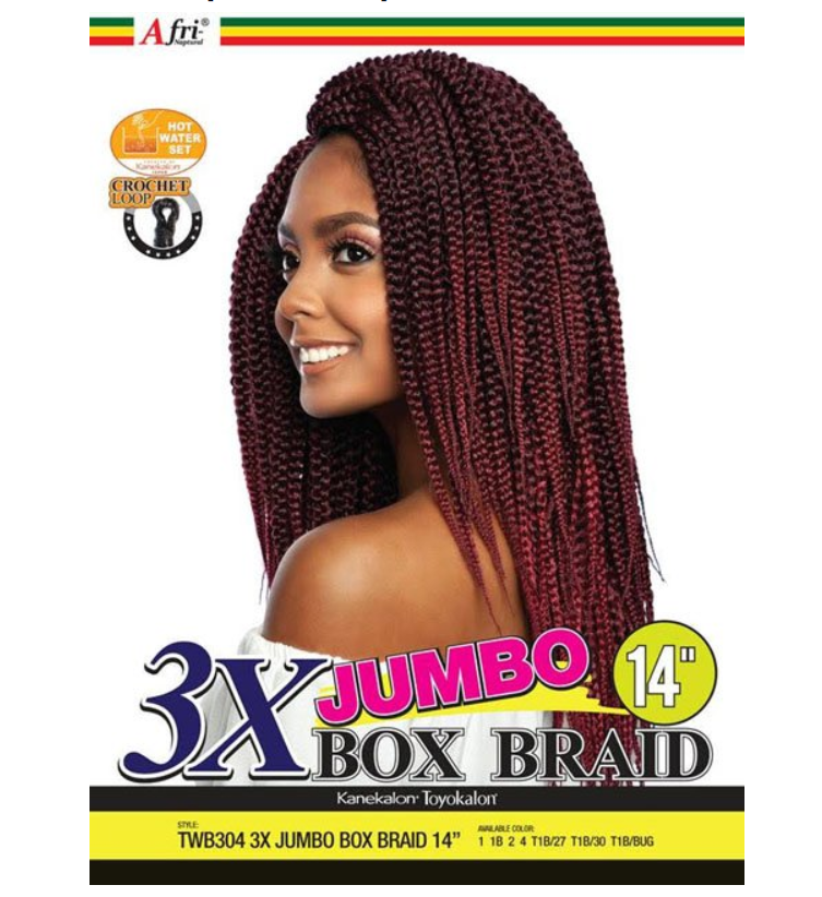 AFRI - TWB304 3X JUMBO BOX BRAID 14&quot;