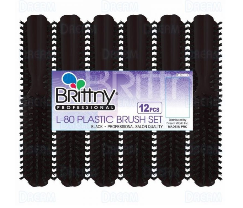 BRITTNY BRUSH PLASTIC L-80 BLACK - SOLD BY INDIVIDUAL PIECES