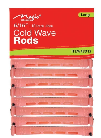 MAGIC COLLECTION COLD WAVE RODS 6/16&quot;  12 PIECES  - PINK