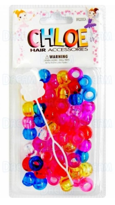 DREAM WORLD BIG ROUND HAIR BEADS -  