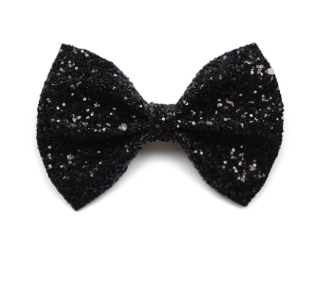 HAIR DECORATION- LARGE BOW TIE BARRETTE CRYSTAL