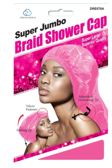 DREAM WORLD SUPER JUMBO BRAID SHOWER CAP