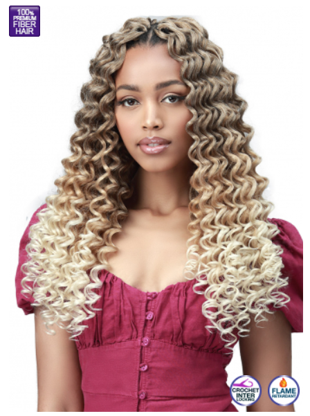 B0BBIBOSS - 3X BRAZILIAN LOOSE DEEP CURL 20&quot; CROCHET BRAIDING HAIR