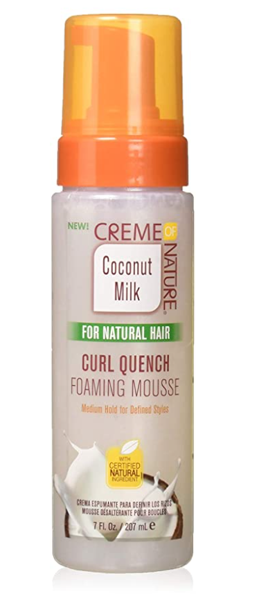 CREME OF NATURE COCONUT MILK CURL QUENCHING FOAMING MOUSE 7 OZ