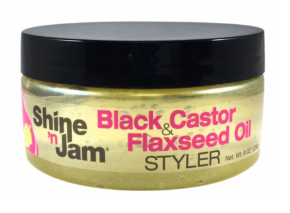 AMPRO SHINE N JAM BLACK CASTOR &amp; FLAXSEED OIL STYLER