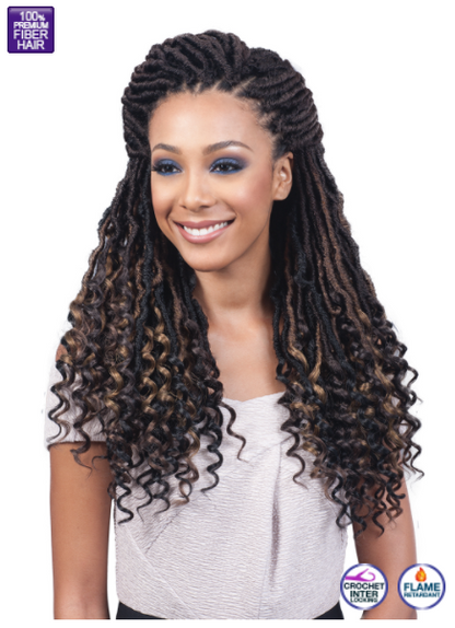 B0BBIBOSS - NU LOCS CURLY TIPS 20&quot; CROCHET BRAIDING HAIR