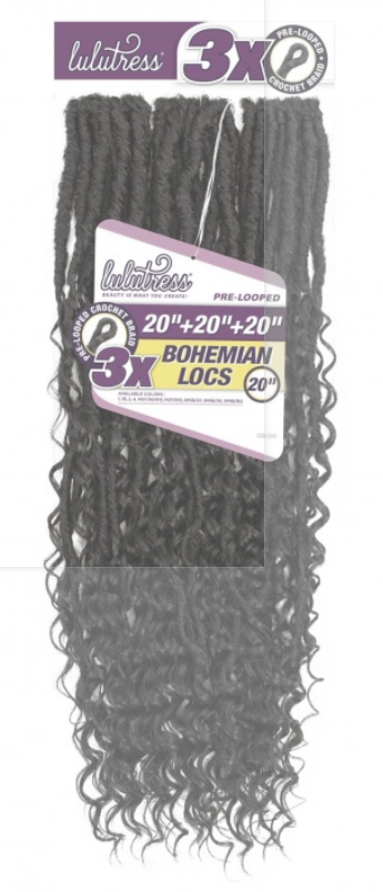 SENSATIONNEL - 3X LULUTRESS BOHEMIAN LOCS 20&quot; CROCHET BRAIDING HAIR