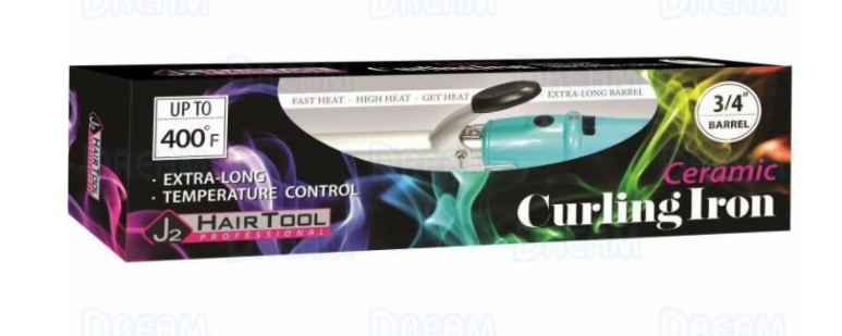 J2 HAIR TOOLS CURLING IRON CERAMIC with TEMP 3/4″