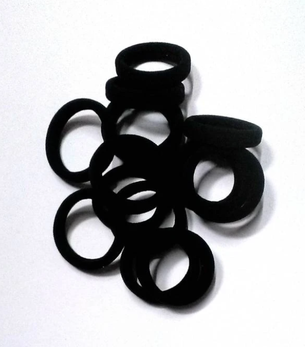 HAIR ACCESSORY - PASTEL COLLECTION BLACK MINI HAIR TIES
