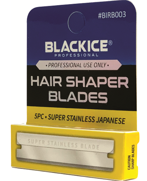 BLACK ICE HAIR SHAPER RAZOR SHAVING BLADES - 12 BLADES/PACK