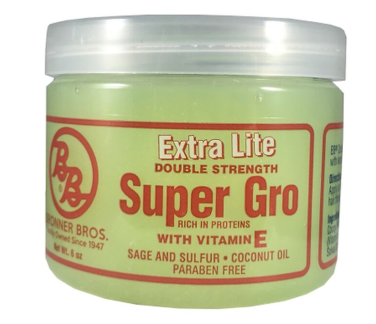 BRONNER BROS. SUPER GRO WITH VITAMIN E -  EXTRA LIGHT 6OZ