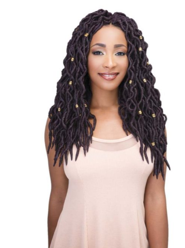 JANET COLLECTION - 2X MAMBO WAVE FAUX LOCS 18&quot; CROCHET BRAIDING HAIR