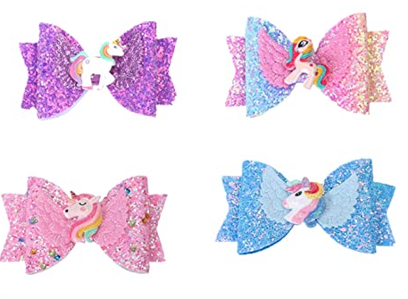 HAIR DECORATION - UNICORN HAIR BOWS FOR GIRLS