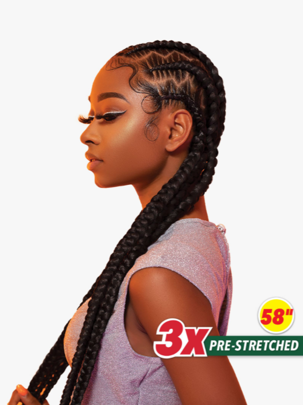 SENSATIONNEL - 3X X-PRESSION PRE-STRETCHED BRAIDING HAIR 58″