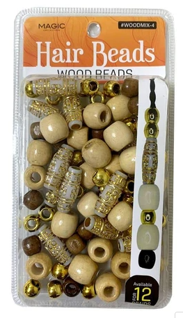 MAGIC COLLECTION WOODEN HAIR BEADS