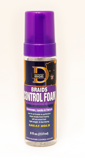 DIAMOND EDGES BLACK PANTHER HAIR BRAID & CORNROW CONTROL FOAM
