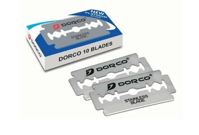 DORCO STAINLESS DOUBLE EDGE BLADE BLUE PK(10)