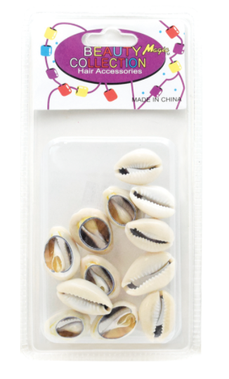 MAGIC COLLECTION  - 10 LARGE SHELL HAIR BEADS