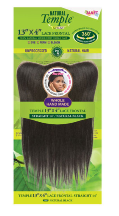 JANET COLLECTION - NATURAL BROWN STRAIGHT 10" 13X4 CLOSURE LACE