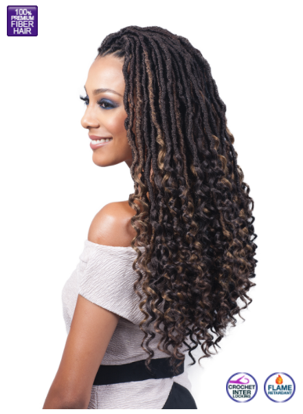 B0BBIBOSS - NU LOCS CURLY TIPS 20&quot; CROCHET BRAIDING HAIR