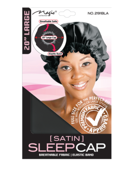 MAGIC COLLECTION LARGE SATIN FLORAL SLEEP CAP