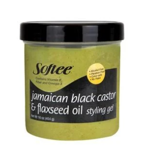 SOFTEE® JAMAICAN BLACK CASTOR &amp; FLAXSEED STYLING GEL
