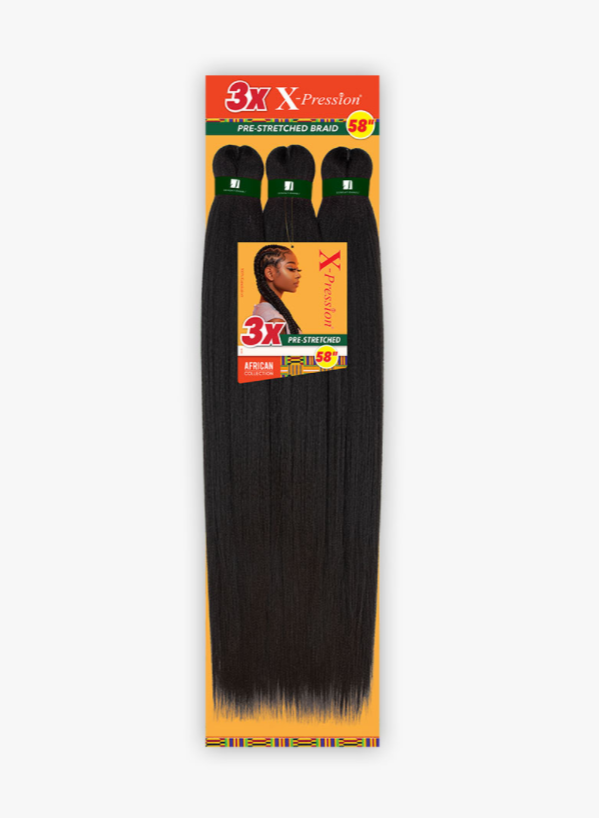 SENSATIONNEL - 3X X-PRESSION PRE-STRETCHED BRAIDING HAIR 58″