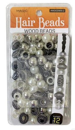 MAGIC COLLECTION WOODEN HAIR BEADS