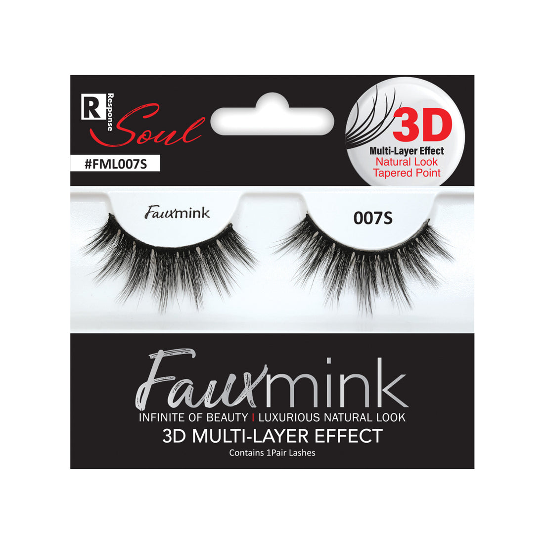 RESPONSE SOUL 3D MULTI LAYER EFFECT FAUX MINK EYELASHES 
