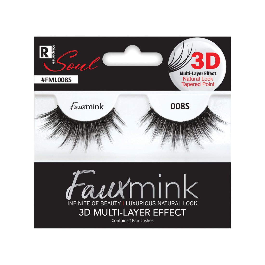 RESPONSE SOUL 3D MULTI LAYER EFFECT FAUX MINK EYELASHES 
