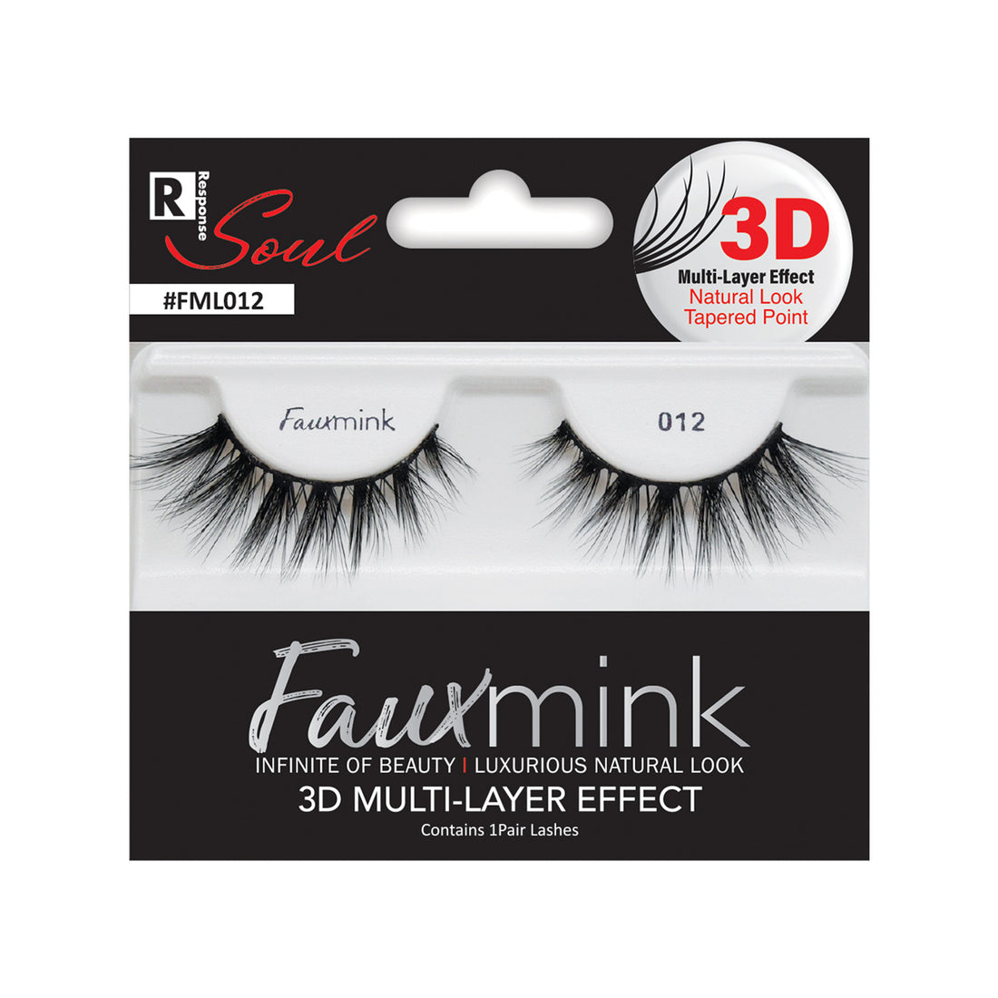 RESPONSE SOUL 3D MULTI LAYER EFFECT FAUX MINK EYELASHES