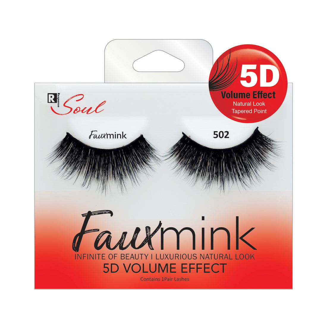 RESPONSE SOUL 5D MULTI LAYER EFFECT FAUX MINK EYELASHES 