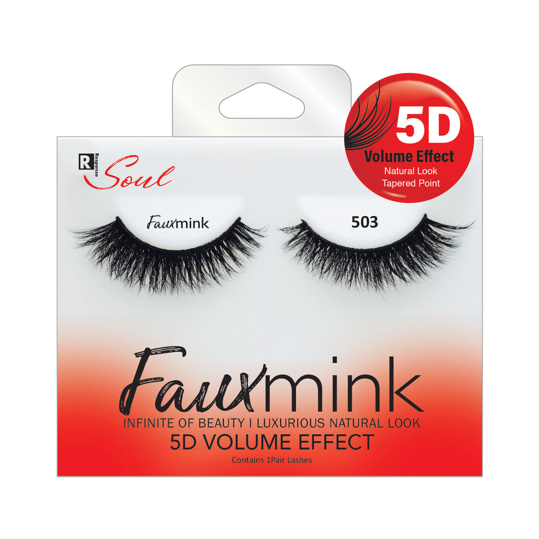 RESPONSE SOUL 5D MULTI LAYER EFFECT FAUX MINK EYELASHES 