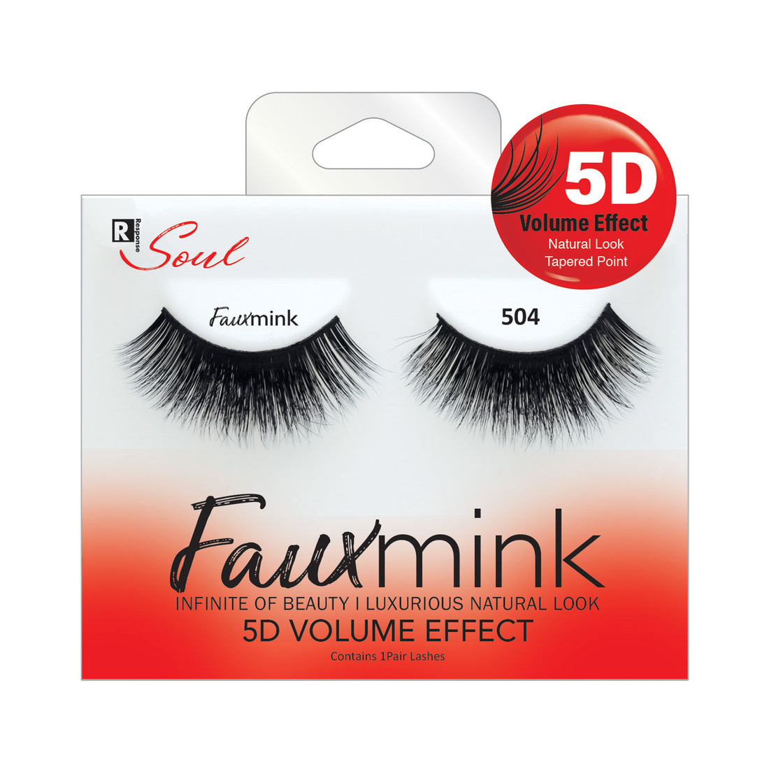 RESPONSE SOUL 5D MULTI LAYER EFFECT FAUX MINK EYELASHES