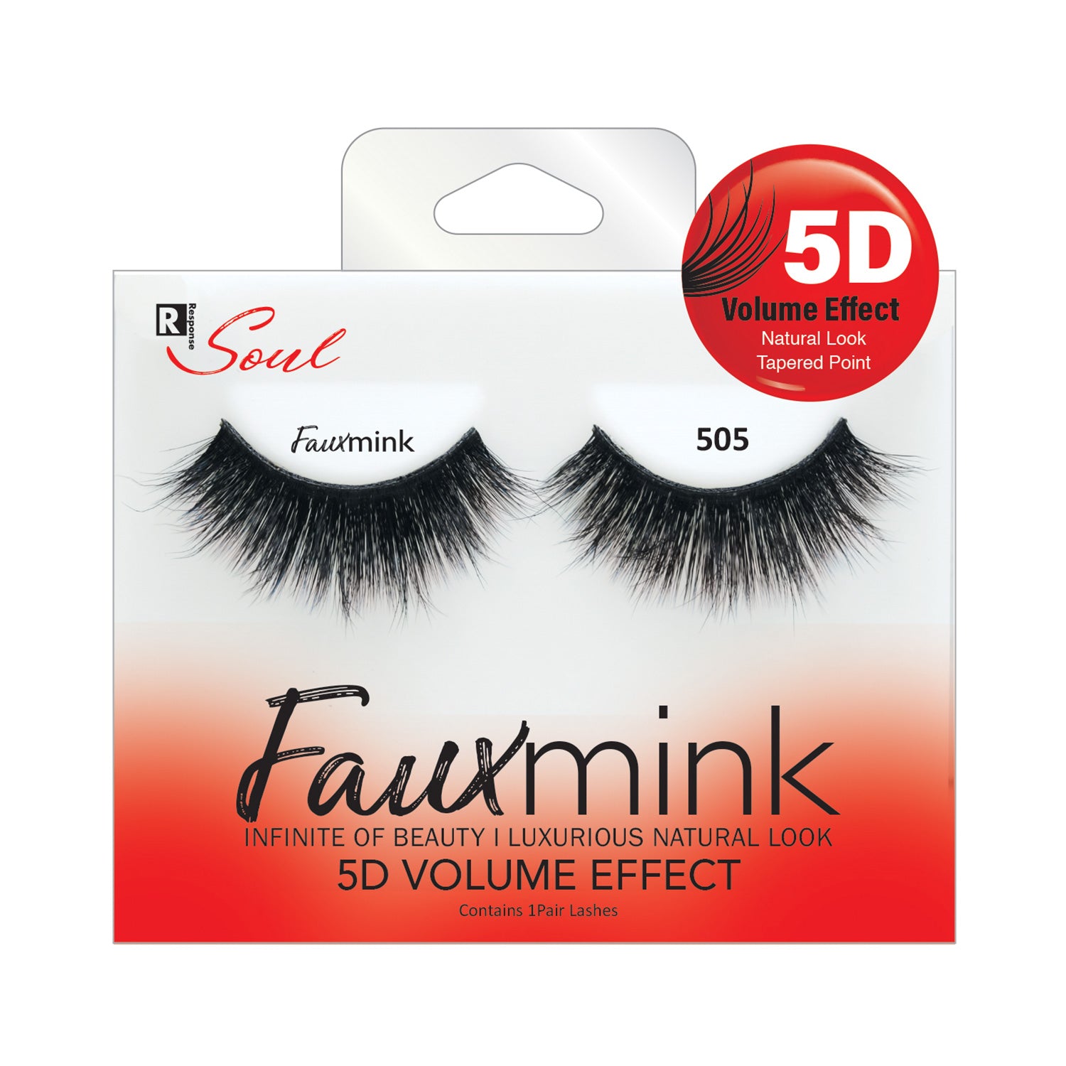 RESPONSE SOUL 5D MULTI LAYER EFFECT FAUX MINK EYELASHES 