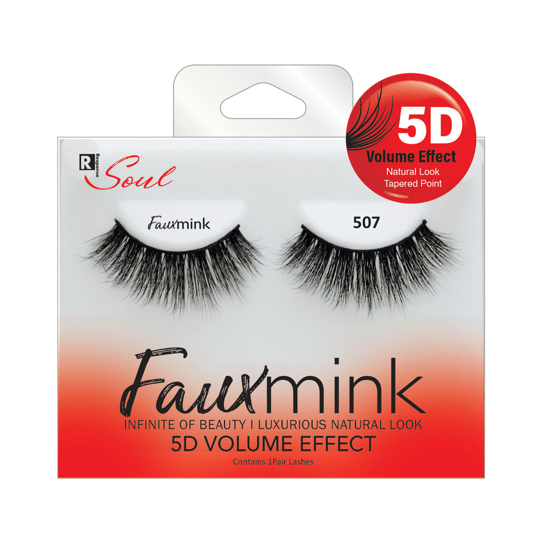 RESPONSE SOUL 5D MULTI LAYER EFFECT FAUX MINK EYELASHES 