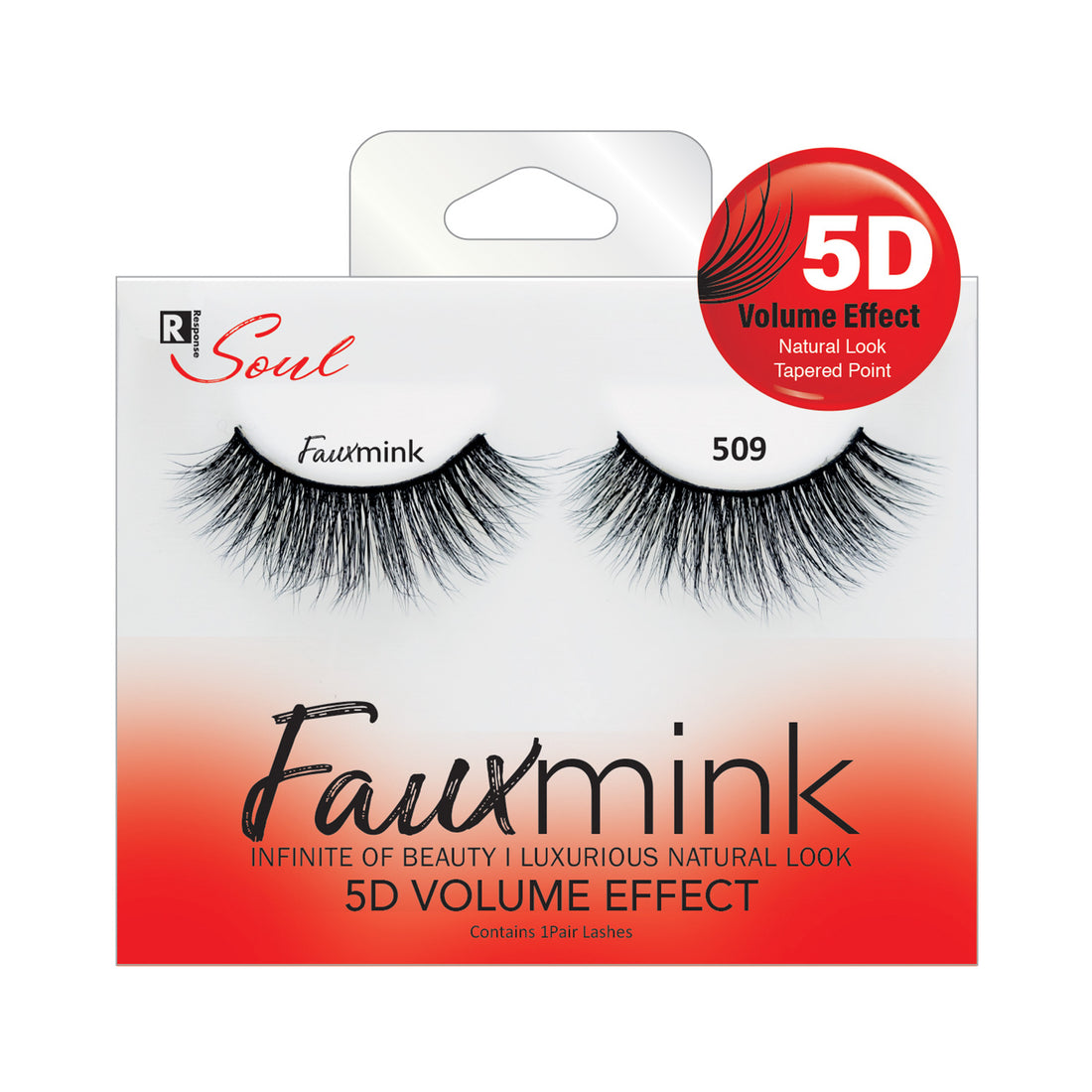 RESPONSE SOUL 5D MULTI LAYER EFFECT FAUX MINK EYELASHES 