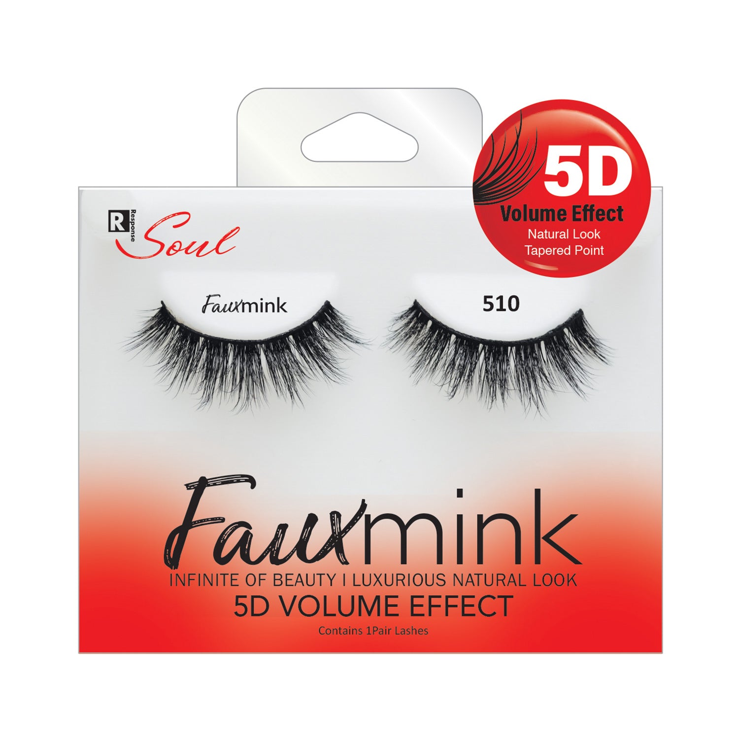 RESPONSE SOUL 5D MULTI LAYER EFFECT FAUX MINK EYELASHES 