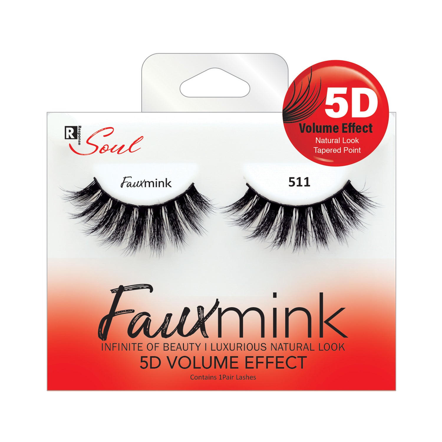 RESPONSE SOUL 5D MULTI LAYER EFFECT FAUX MINK EYELASHES 