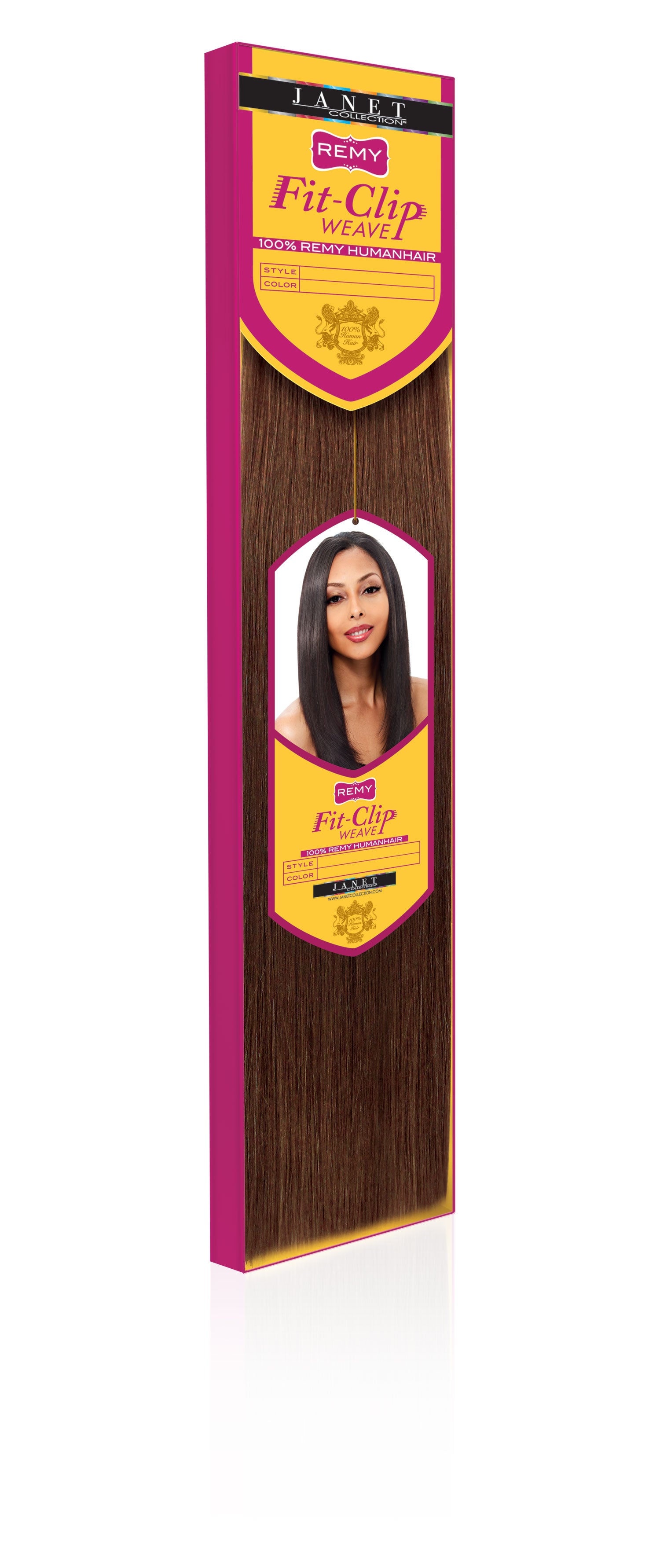 JANET COLLECTION - HUMAN HAIR MAGIC BODY CLIP WVG 8PCS 14&quot;