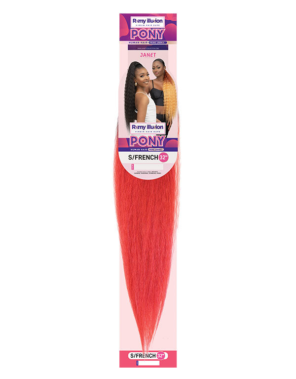 JANET ESSENTIALS  - REMY ILLUSION PONYTAIL  S/FRENCH 32″
