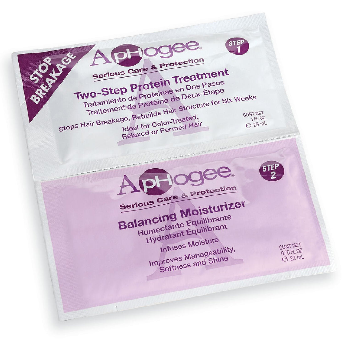 APHOGEE 2-STEP PROTEIN TREATMENT - SINGLE TWIN PACKETTES.