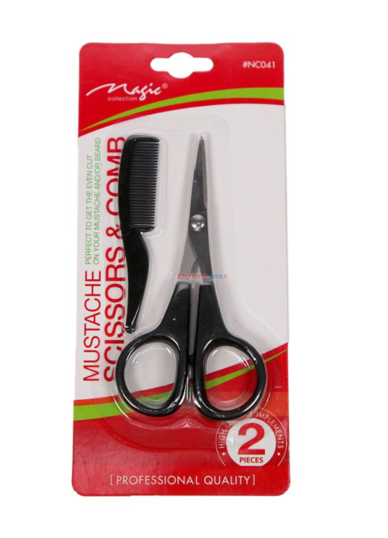 Trim Scissors & Comb, Mustache/Beard