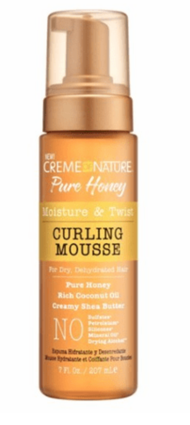 CREME OF NATURE PURE HONEY MOISTURE &amp; TWIST CURLING MOUSSE 7 oz