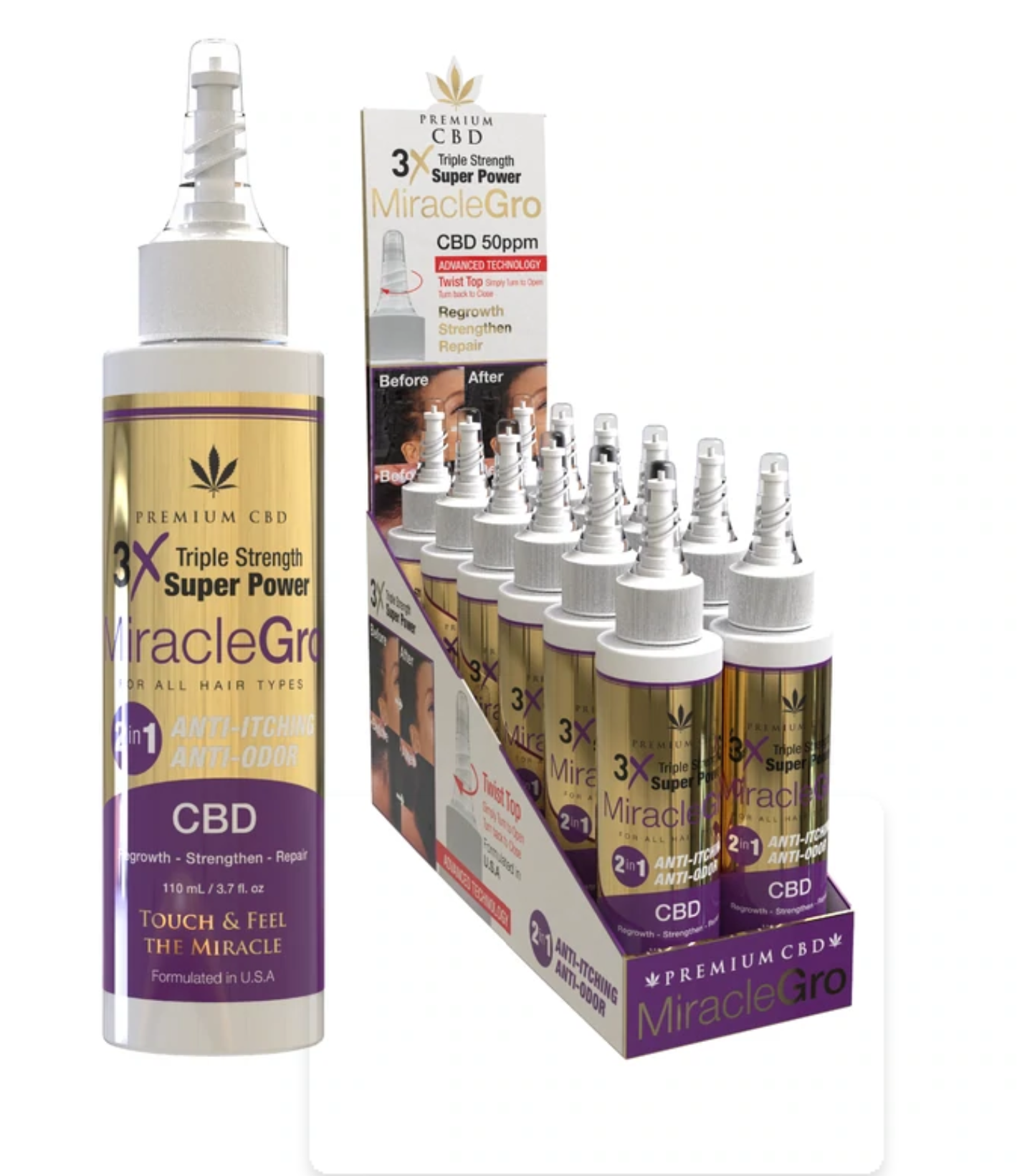 PREMIUM CBD 3X MIRACLE GRO TRIPLE STRENGTH SUPER POWER 3.7OZ