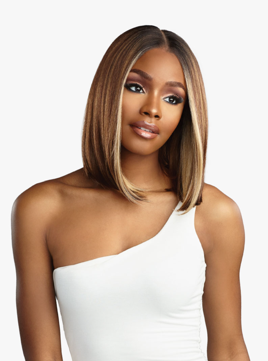 SENSATIONNEL - BUTTA LACE HUMAN HAIR BLEND BOB 12″ LACE FRONT WIG