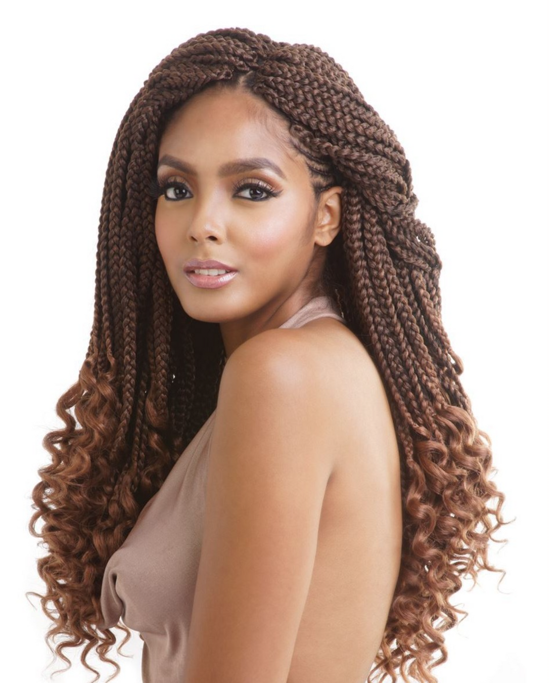 AFRI - TWB101 CURLY ENDS BOX BRAID 18&quot; CROCHET BRAIDING HAIR