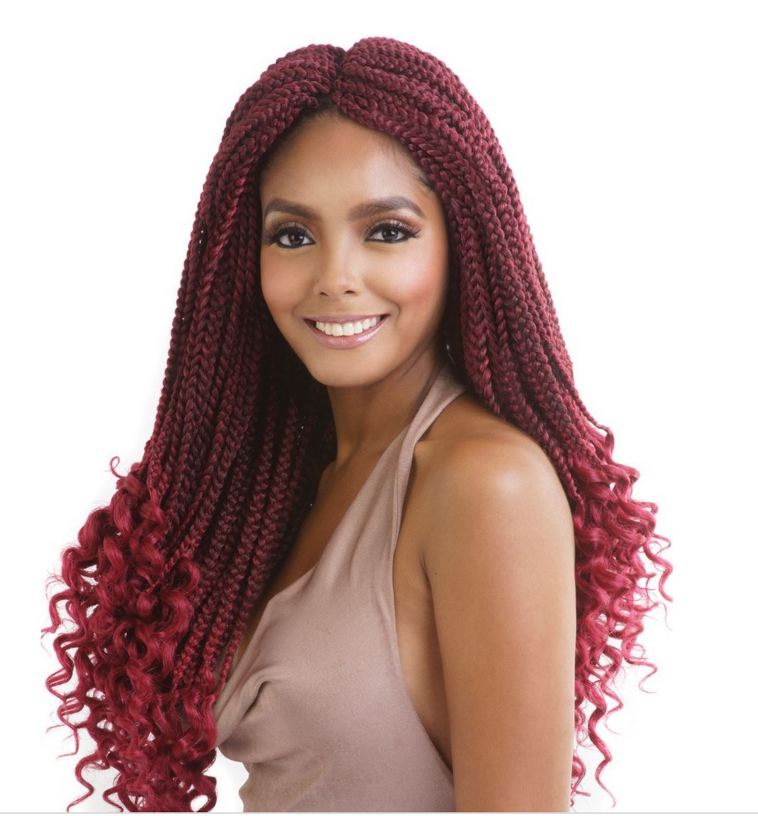 AFRI - TWB101 CURLY ENDS BOX BRAID 18&quot; CROCHET BRAIDING HAIR