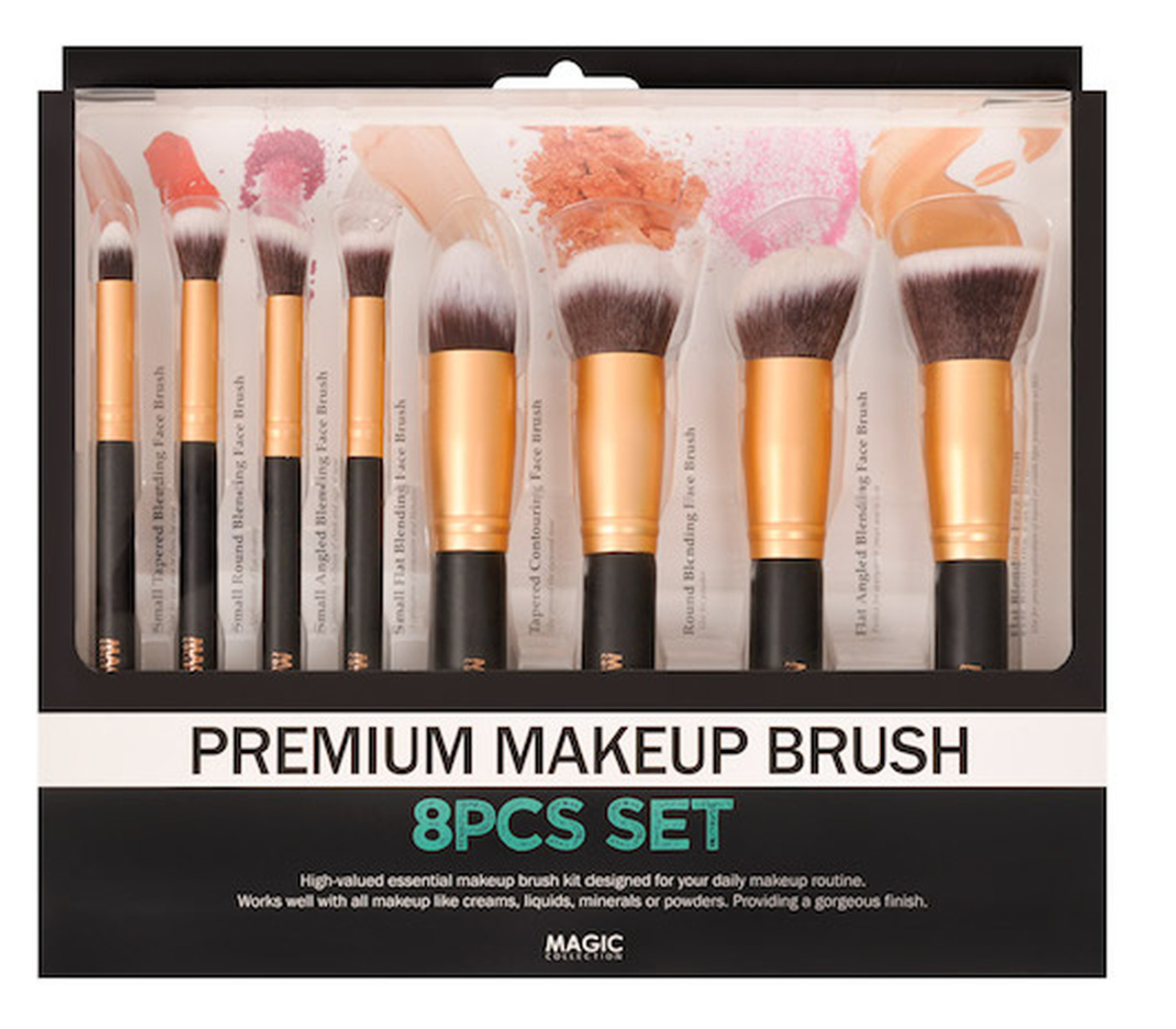 MAGIC COLLECTION MAKEUP BRUSH 8 PCS SET