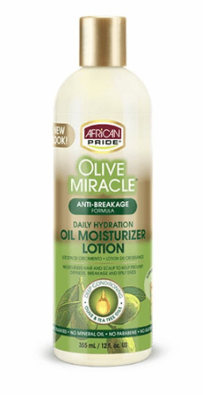 AFRICAN PRIDE OLIVE MIRACLE OIL MOISTURIZER LOTION 12 oz